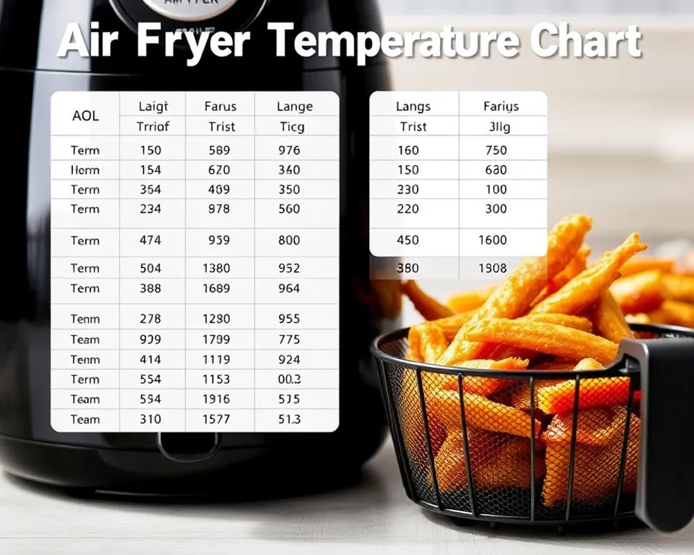 Air Fryer Temperature Conversion Chart Printable Table