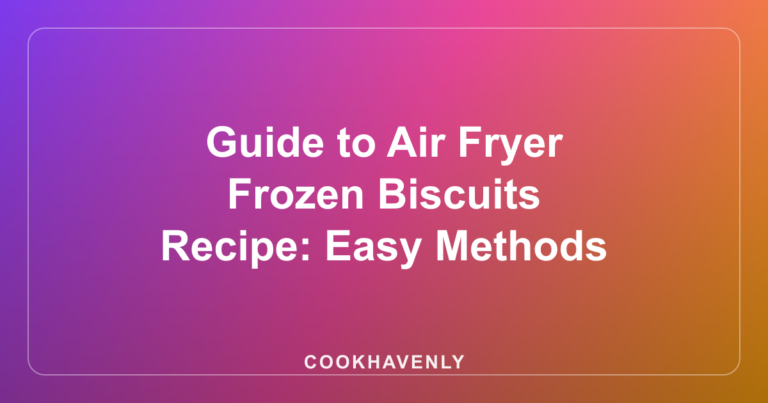 Guide to Air Fryer Frozen Biscuits Recipe: Easy Methods